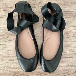 Chloe Ballet Flats criss cross ankle strap ballerina